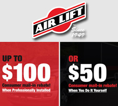 $50 to $100 AirLift Mail-In Rebate Sale